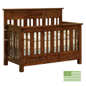 Amish 4 in 1 Convertible Baby Crib - Houston